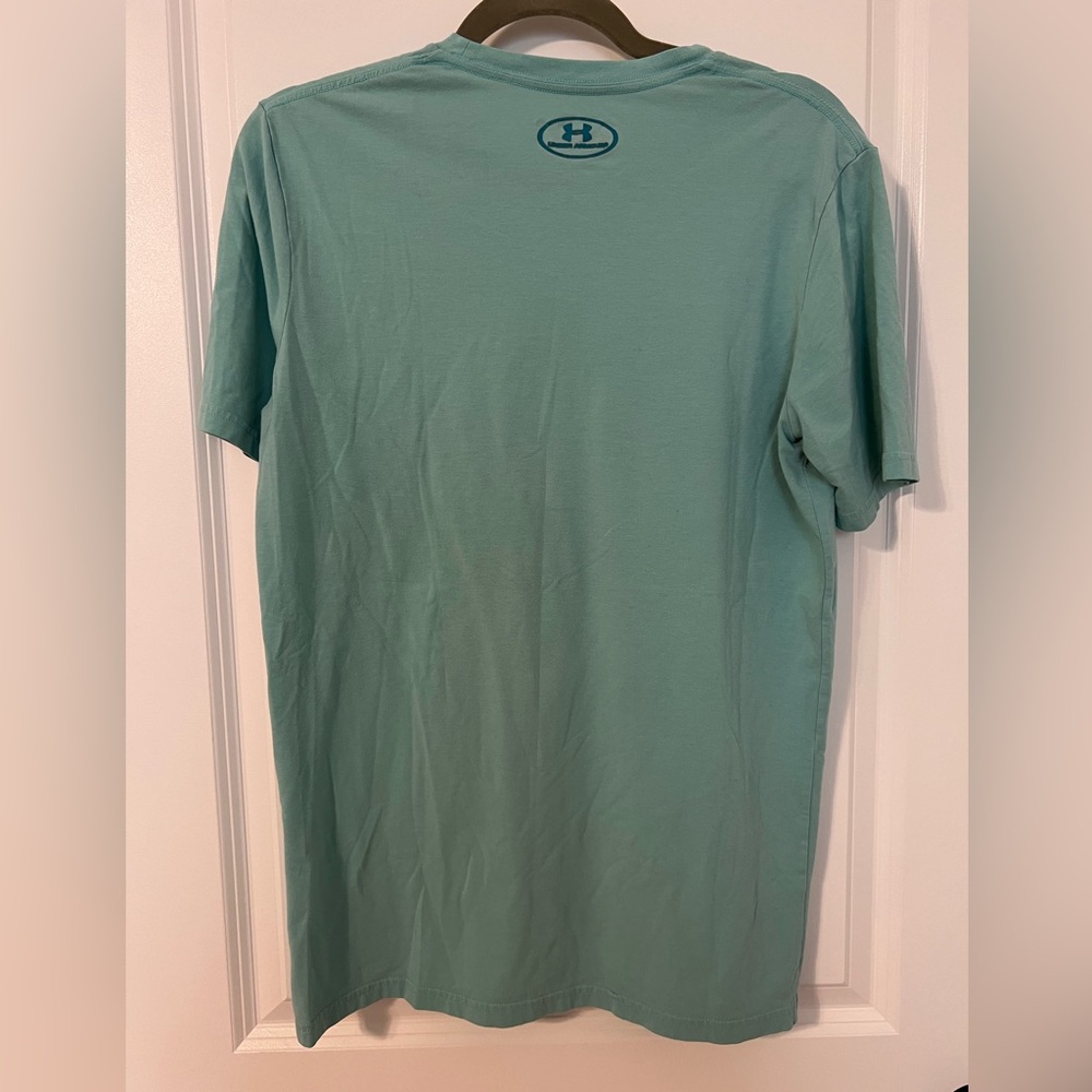 Under Armour Men's Teal T-Shirt - S - Picture 2 of 5